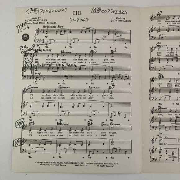 1950s Vintage Sheet Music Hey Mr Banjo, Ivory Tower, Pat Boone, Nelson Riddle - Picture 11 of 16